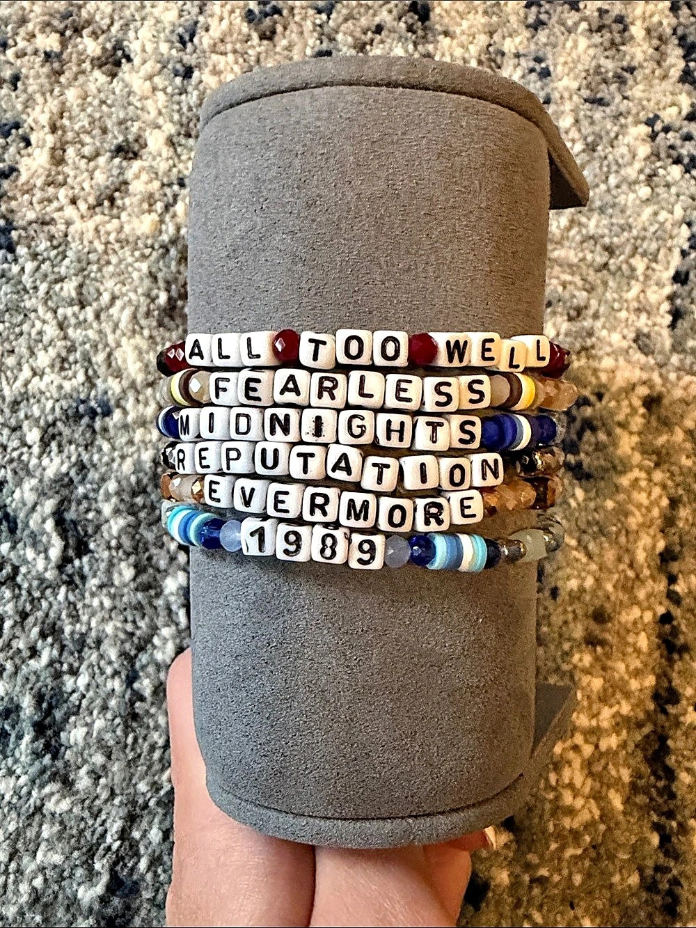Taylow Swift Themed Beaded Inspirational Bracelet Stack